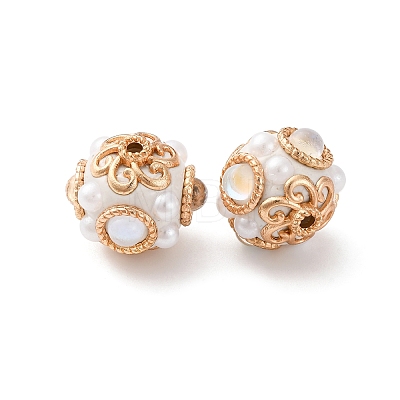 Handmade Resin Indonesia Round Beads IPDL-P005-25KCG-04-1