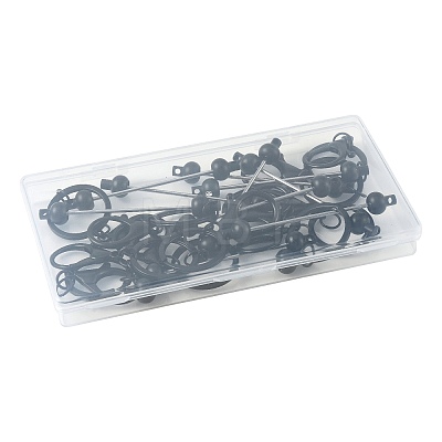15Pcs Plastic Beadable Keychains KEYC-FS00047-1