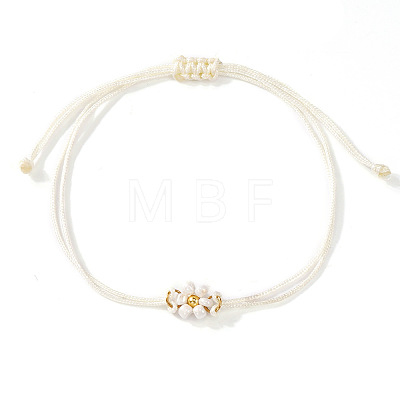 Adjustable Glass Seed Bead Link Bracelets DH6590-13-1