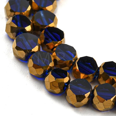 Electroplate Transparent Glass Beads Strands EGLA-G037-02A-HP06-1