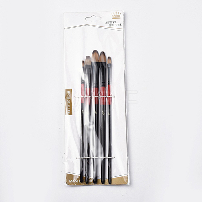 Wooden Paint Brushes Pens Sets AJEW-L074-02-1