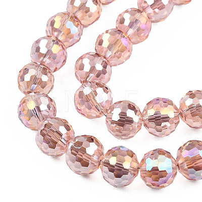 Electroplate Transparent Glass Beads Strands LS-EGLA-N002-46-H02-1