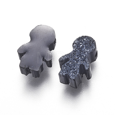 Imitation Druzy Gemstone Resin Beads RESI-L026-G02-1