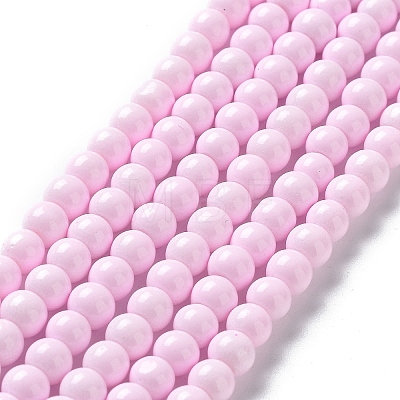 Painted Glass Bead Strands DGLA-S071-6mm-B2-1