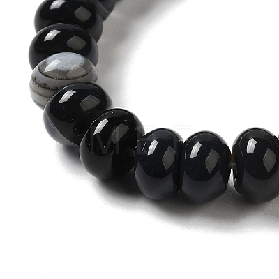 Natural Black Agate Beads Strands G-H295-C03-06-1