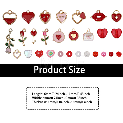 SUPERFINDINGS DIY Valentine's Day Jewelry Making Finding Kit DIY-FH0006-01-1