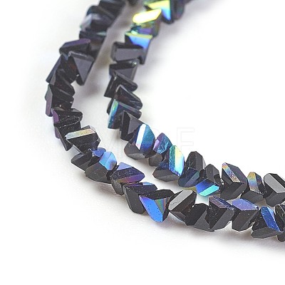 Electroplate Glass Beads Strands GLAA-F092-B01-1