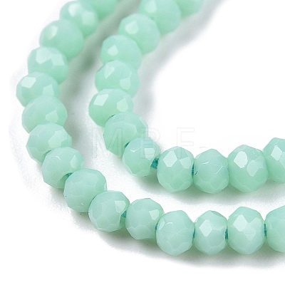 Opaque Solid Color Glass Beads Strands EGLA-T021-02D-1