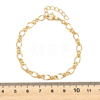 304 Stainless Steel Infinity Link Chain Bracelets BJEW-D458-05G-1