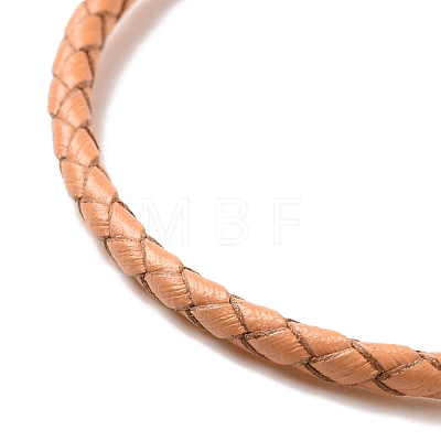 Braided Leather Cord Bracelet Making MAK-L018-05G-1