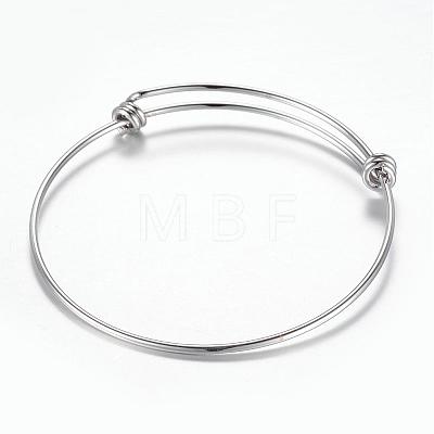 Adjustable 304 Stainless Steel Expandable Bangle Making BJEW-G515-05P-1