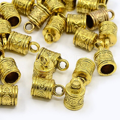 Tibetan Style Alloy Cord Ends X-GLF1382Y-NF-1