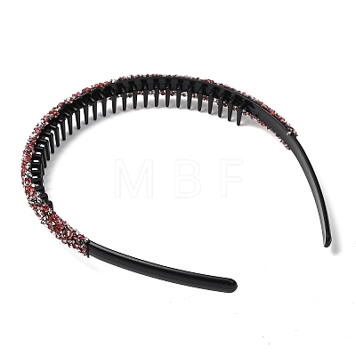 Plastic Rhinestone Hair Bands OHAR-B007-04C-1