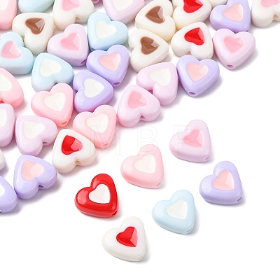 100Pcs Opaque Acrylic Beads OACR-FS0002-48-1
