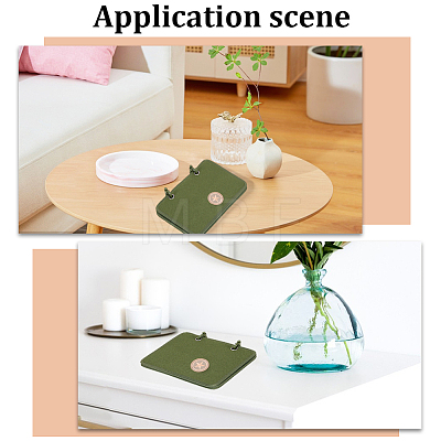 4Pcs Rectangle Velvet Binder Badge Armband Patch Display Board DIY-WH20062-165A-1