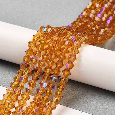 Transparent Electroplate Glass Beads Strands EGLA-A039-T3mm-L28-1