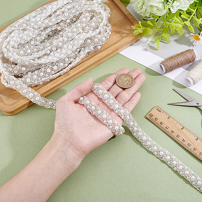 5Yards Polyester Lace Ribbons OCOR-ME0001-65B-1