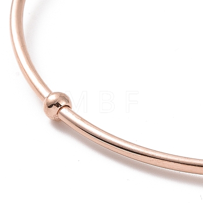 201 Stainless Steel Hollow Out Heart Bangle BJEW-P285-01RG-1