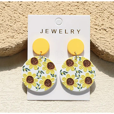 Acrylic Dangle Stud Earrings FS-WG5876E-02-1