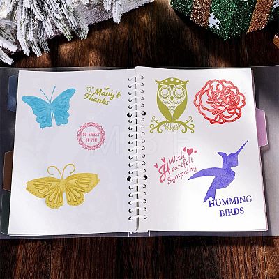 8 Sheets 4 Styles Clear Silicone Stamps DIY-CJ0002-11-1