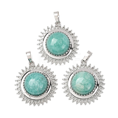Natural Amazonite Pendants GG-CBA0251-09C-P-1