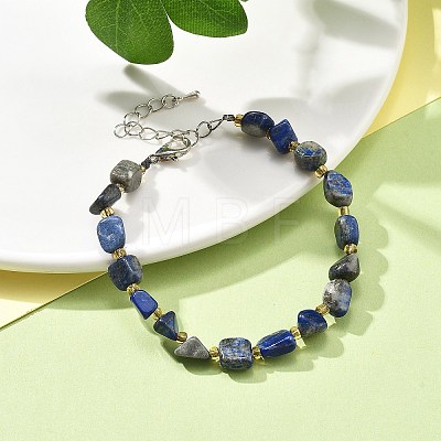 Natural Lapis Lazuli Beads Bracelets for Women BJEW-H623-02S-19-1