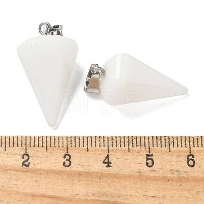 Natural White Jade Pendants G-B127-13P-05-1