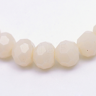 Opaque Solid Glass Bead Strands GLAA-R166-6mm-02D-1