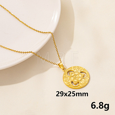 Stainless Steel Trinity Knot Pendant Necklaces NZ8633-12-1