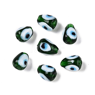 Handmade Evil Eye Lampwork Beads LAMP-T021-16M-1