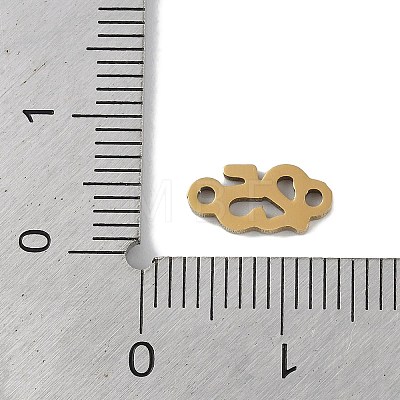 304 Stainless Steel Connector Charms STAS-L279-018G-1