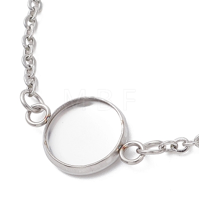 304 Stainless Steel Cable Chain Slider Bracelet Making BJEW-JB12959-01-1