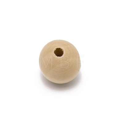 Schima Wood European Beads WOOD-WH0115-65B-1