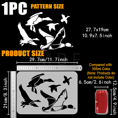 Plastic Hollow Out Drawing Painting Stencils Templates DIY-WH0396-803-1