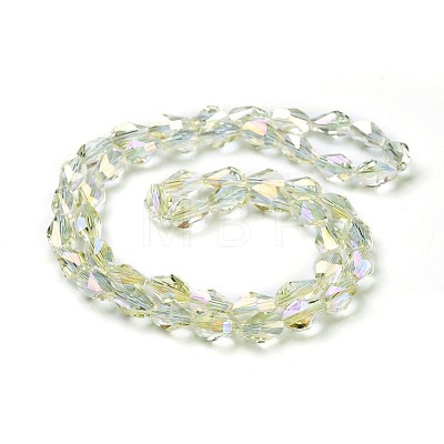 Electroplate Glass Beads Strands EGLA-F147-FR04-B-1