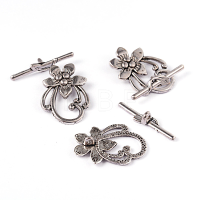 Tibetan Style Alloy Toggle Clasps LS-LF0677Y-1