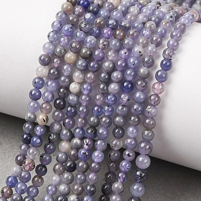 Natural Tanzanite Beads Strands G-H358-A08-3mm-01-1