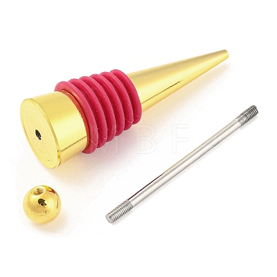 DIY Beadable Alloy Red Wine Stopper AJEW-Z016-03A-G-1