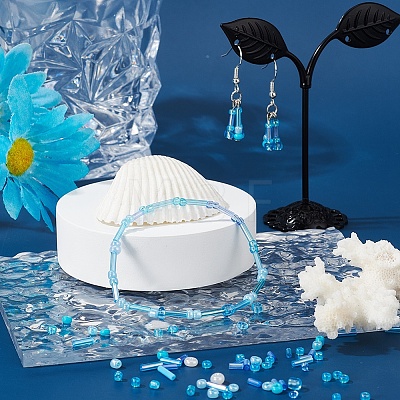 7 Style Baking Paint & Transparent & Trans & Ceylon Glass Seed Beads SEED-YW0001-45D-1