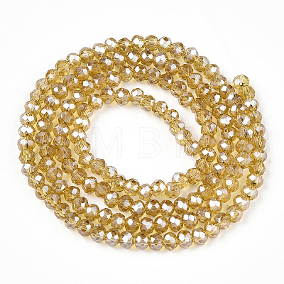 Electroplate Glass Beads Strands EGLA-A034-T2mm-A01-1-1