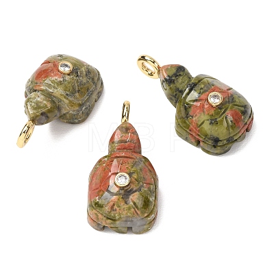 Natural & Synthetic Mixed Stone Carved Pendants G-H357-03G-1
