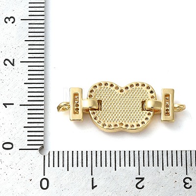 Rack Plating Brass Micro Pave Clear Cubic Zirconia Butterfly Links Connector Charms KK-K385-102G-03-1