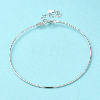 Anti-Tarnish Rhodium Plated 925 Sterling Silver Bangles LS-BJEW-G681-01B-P-1