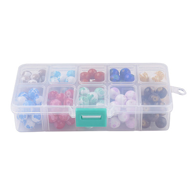 10 Colors Baking Painted Glass Beads DGLA-JP0001-05-10mm-1