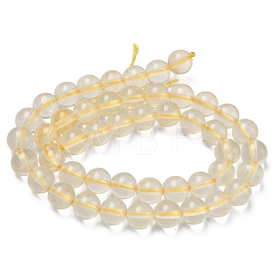 Natural Lemon Quartz(Heated) Beads Strands G-K365-F02-8mm-1