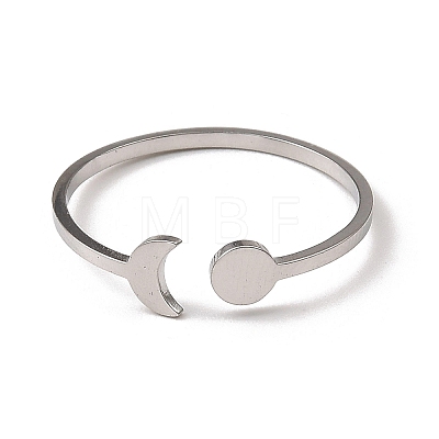 304 Stainless Steel Open Cuff Rings RJEW-Q808-01A-P-1