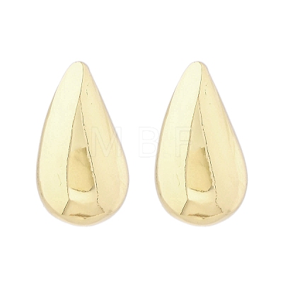 Teardrop Brass Stud Earrings EJEW-Q015-20A-G-1