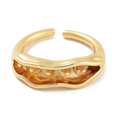 Rack Plating Brass Open Cuff Ring Settings KK-Z071-05G-1