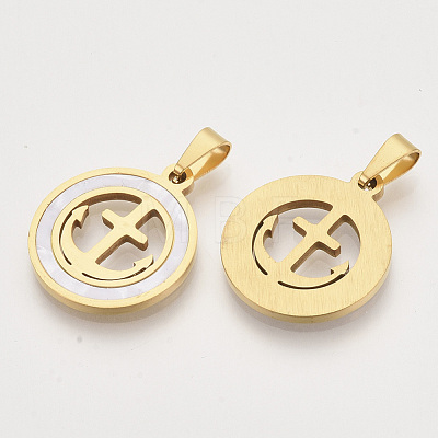 201 Stainless Steel Pendants STAS-N089-72G-1