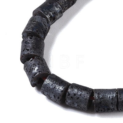 Frosted Natural Lava Rock Beads Strands G-E618-02B-1